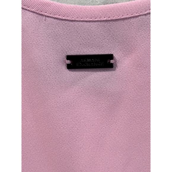 ARMANI EXCHANGE Women's Pink Ruffle Cold Shoulder Top - Picture 5 of 7